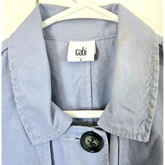 Cabi Women's Small Blue Trenchcoat Belted Classy Casual Everyday - Picture 3 of 8